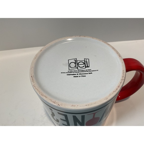 DEI Funny Wine Saying Coffee Mug Red Inside Handle Dishwasher Microwave Safe - Picture 4 of 6